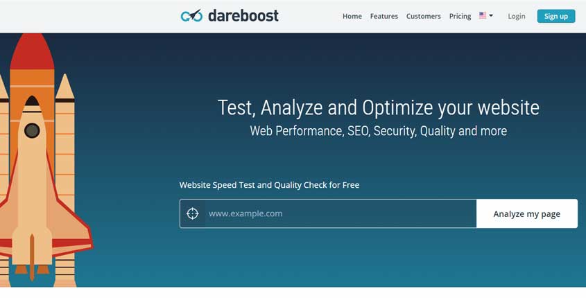 Dareboost website